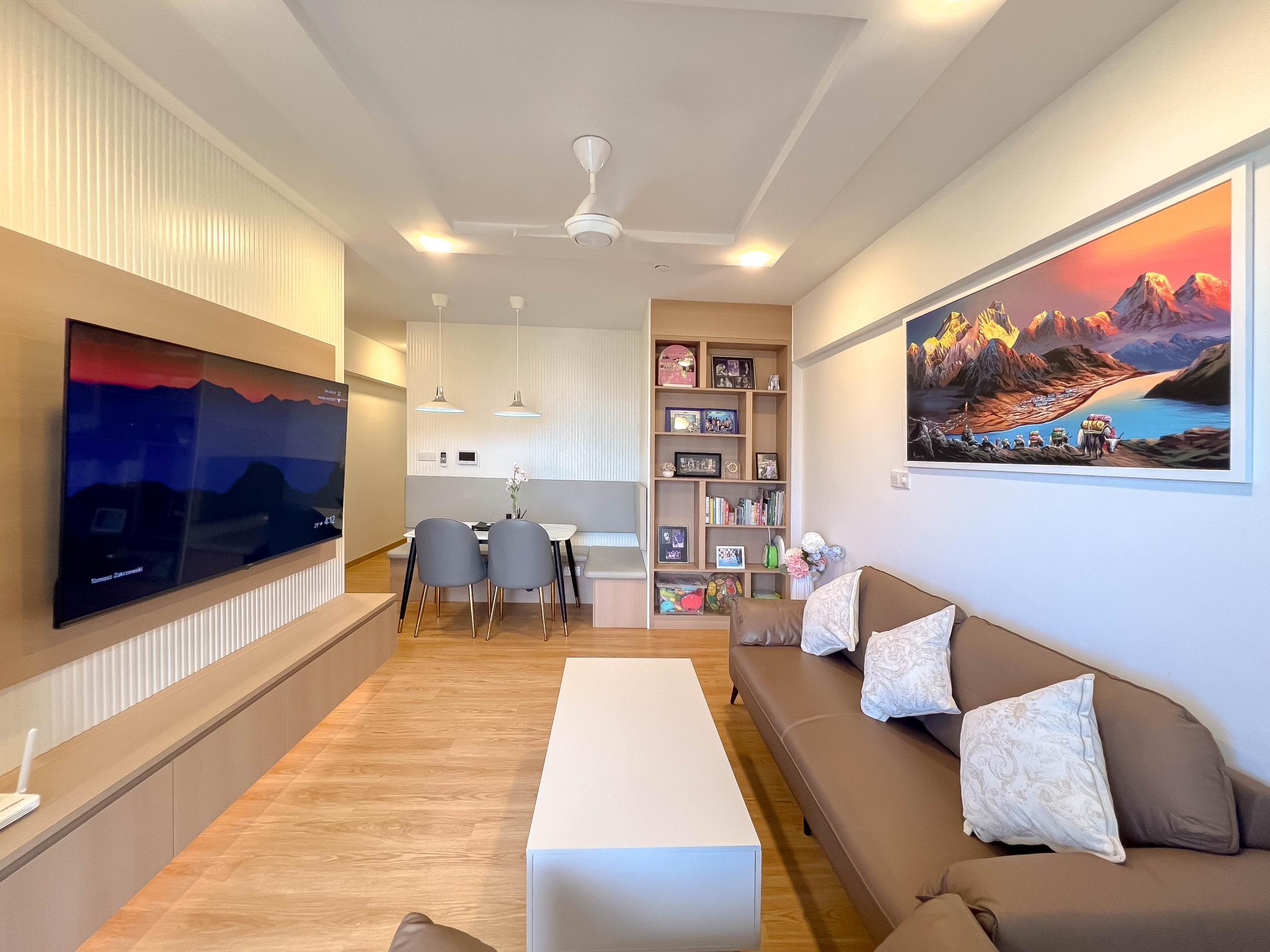 Living Area — 3-bedroom Blue Heaven Channel View 2+1 BR Fully Furnished Custom Designed Apartment, The Blu Haven Residencies