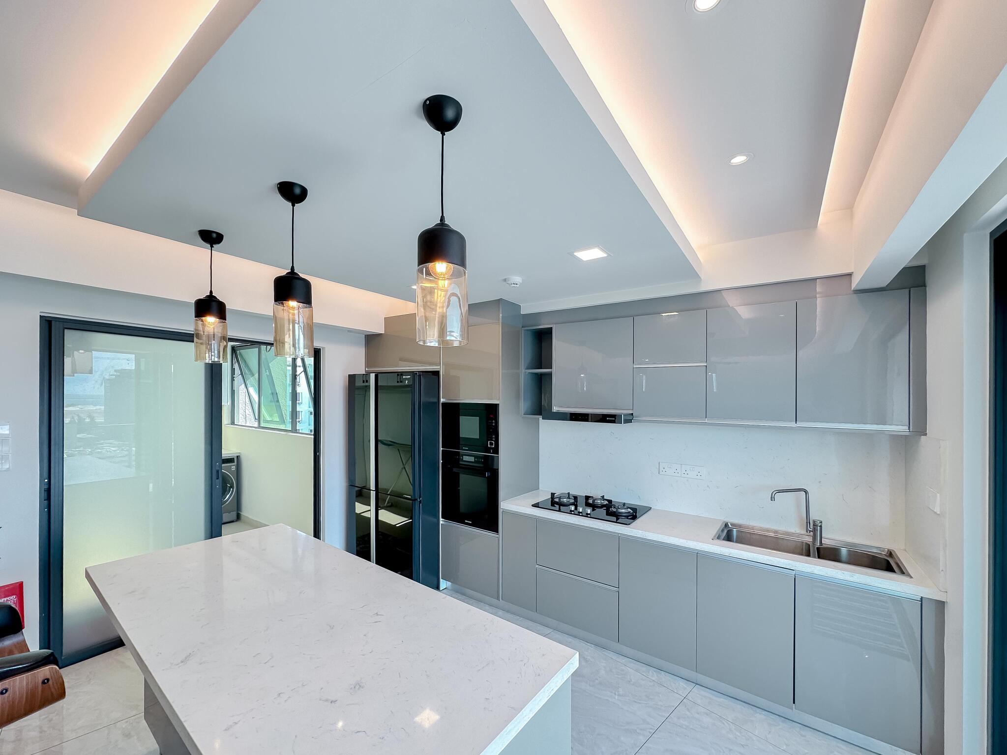 Kitchen — 3-bedroom FW Residence 12th Floor Corner Luxury Unit, Reethigas Magu