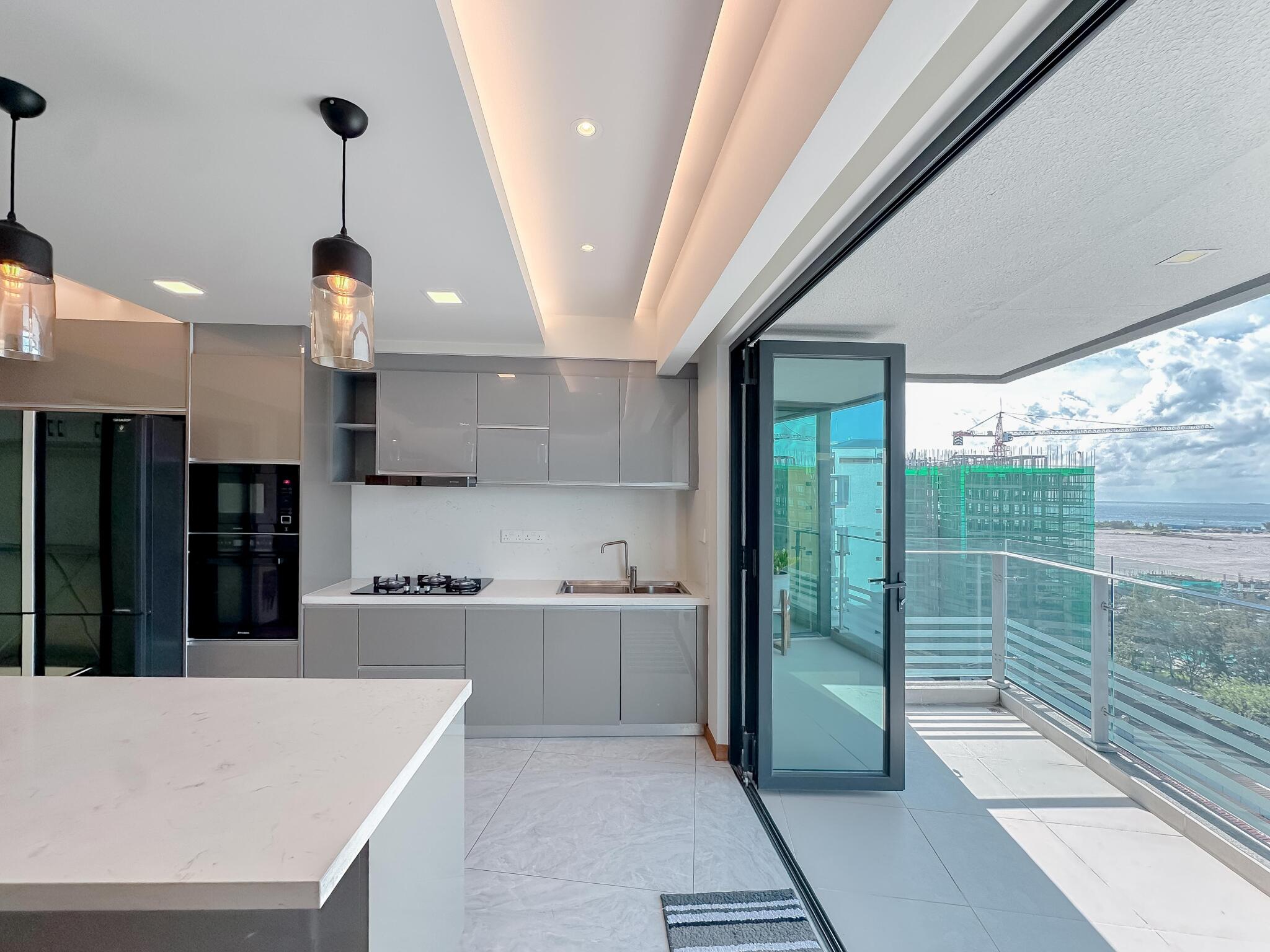 Kitchen — 3-bedroom FW Residence 12th Floor Corner Luxury Unit, Reethigas Magu