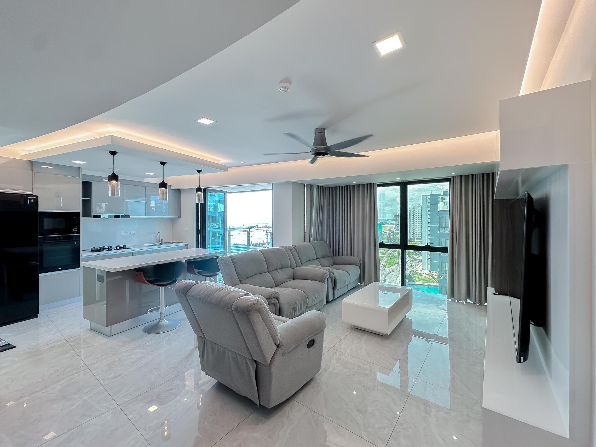Kitchen — 3-bedroom FW Residence 12th Floor Corner Luxury Unit, Reethigas Magu