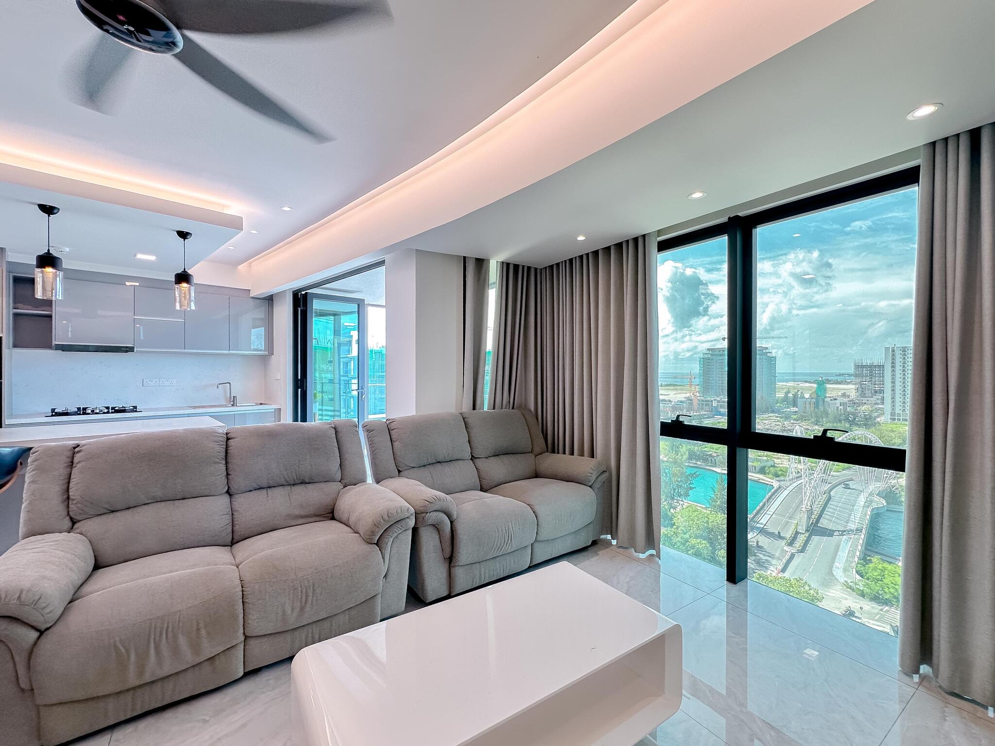 Kitchen — 3-bedroom FW Residence 12th Floor Corner Luxury Unit, Reethigas Magu