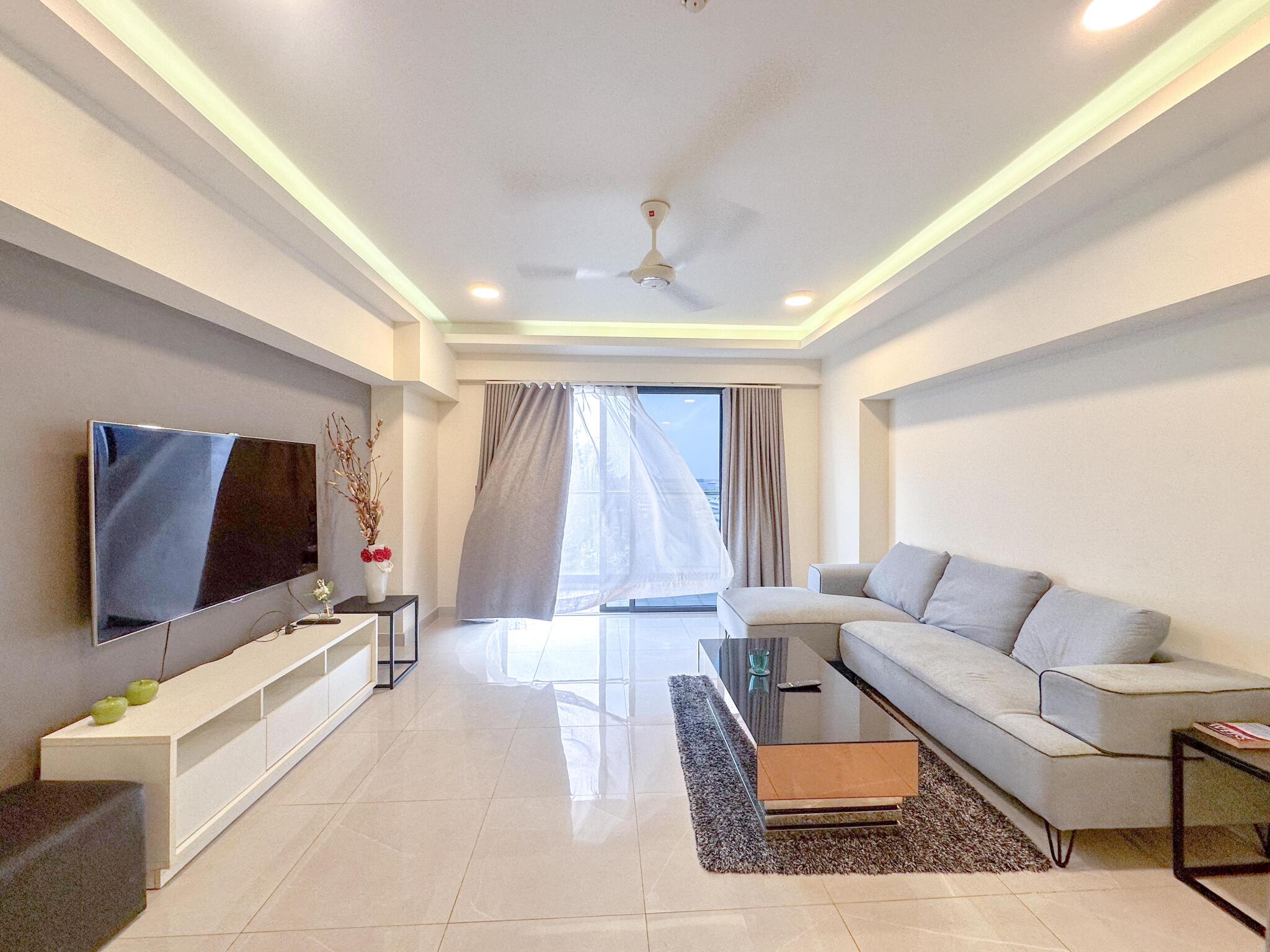 Bedroom — 3-bedroom apartment for rent in Hulhumalé, Oceanfront Residence, Maldives — interior design